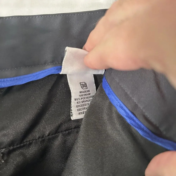 Slazenger Golf Shorts Men's 30 Solid Grey Chino Button Zip 4 Pocket Lightweight - Picture 6 of 10